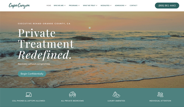 Capo Canyon website design