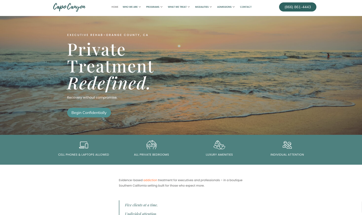 Capo Canyon homepage