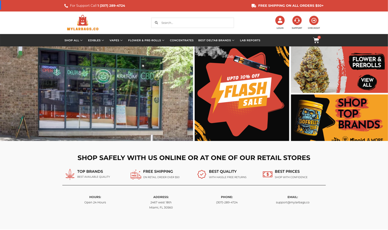 Mylar Bags homepage