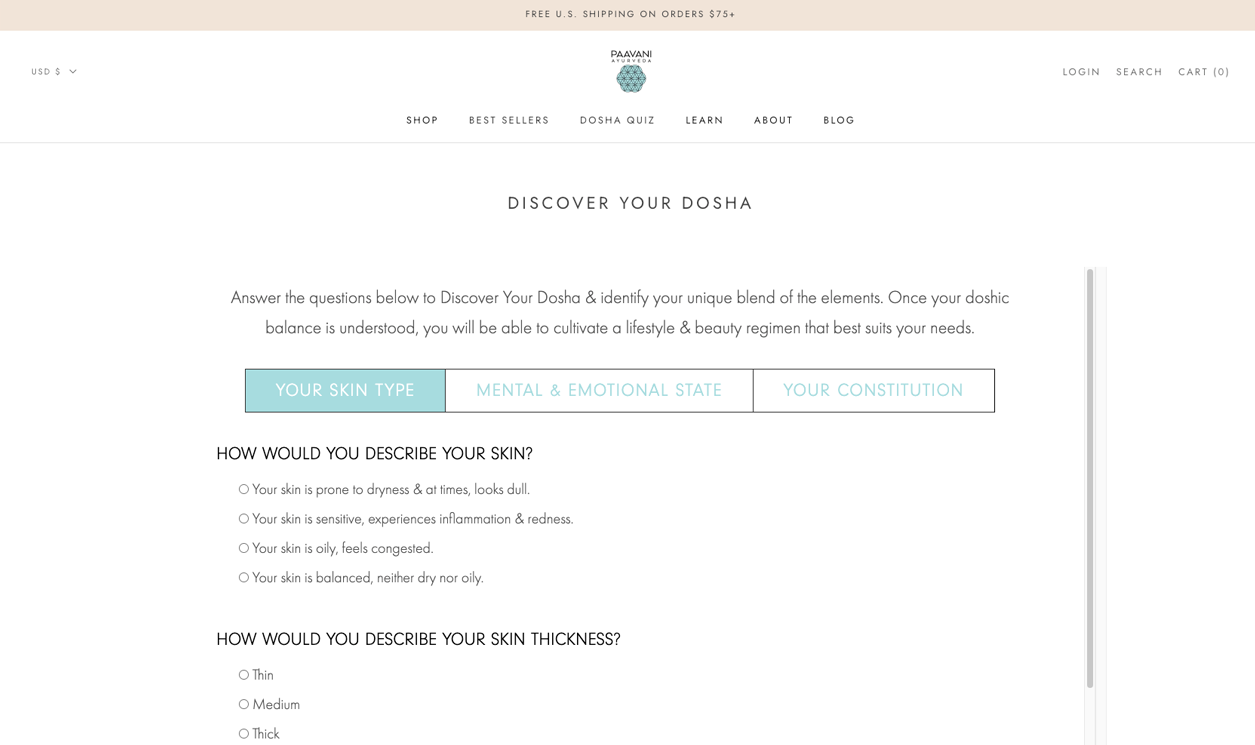 Paavani dosha quiz